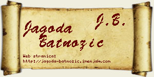 Jagoda Batnožić vizit kartica